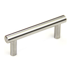 TCS Home Supplies - Euro 4" (100mm) Cabinet Stainless Steel Handle Bar Pull - Cabinet And Drawer Handle Pulls