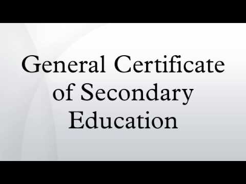 General Certificate of Secondary Education