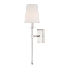 Savoy House - Savoy House Monroe Wall Sconce Light, Polished Nickel - Wall Sconces