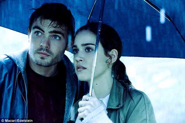 Frightening film: Alex Roe and Matilda Anna Ingrid Lutz's film Rings came in second at U.S. box offices during Super Bowl weekend with $13.5 million