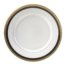 10 Strawberry Street - Sahara Luncheon Plates, Set of 6, Black - Dinner Plates