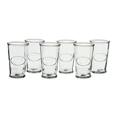 Global Amici - Cow Stamp Milk Glasses, Set of 6 - Everyday Glasses