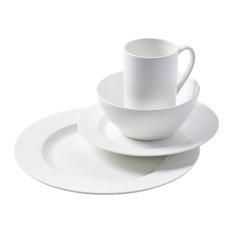 Tabletops Unlimited - 16-Piece Cascade Bone China Dinnerware Set - Dinnerware Sets