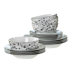 Euro Ceramica - Melody 16 Piece Dinnerware Set - Dinnerware Sets