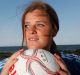 Cross codes: Brianna Davey has swapped football for AFL.