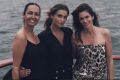 Gail Elliott, Cheyenne Tozzi and Cindy Crawford catch up in Sydney.