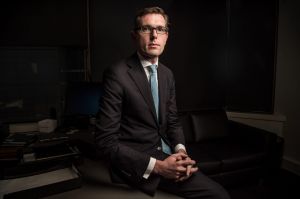 Portrait of NSW Treasurer Dominic Perrottet at NSW Government Offices, Martin Place. 8th February 2017, Photo: Wolter ...