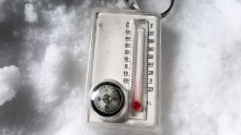 Thermometer in the snow