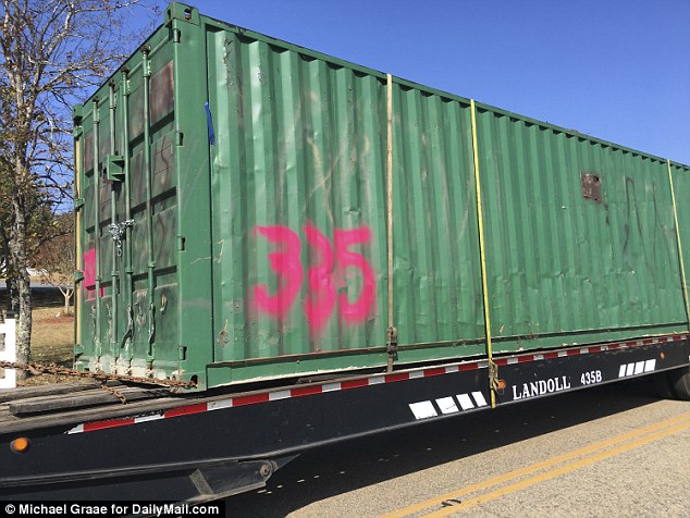 Crate of horrors: This is the container where Bronw had spent two months restrained and gagged