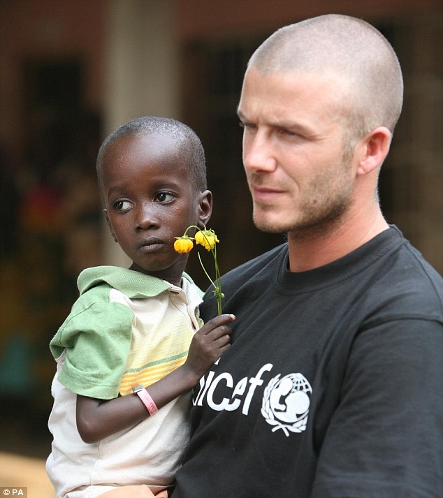 Beckham, who received an OBE from the Queen, is the ambassador of children's charity UNICEF