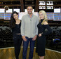 This Feb. 9, 2017 photo shows trophy presenters, from left, transgender model Martina Robledo, actor and model Derek Marrocco, and model and actress Hollin Haley in Los Angeles. The trio will present awards during the 59th Annual Grammy Awards airing live, Sunday, Feb. 12, on CBS. ( Johnny Vy/CBS  via AP)