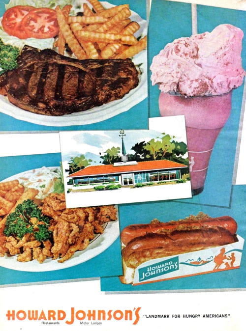 goshyesvintageads:
“Howard Johnson’s, 1962
”
Because I could really go for some fried clam strips right now