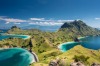 Aerial view of the island 'Pulau Padar' at the famous Komodo National Park in Indonesia.