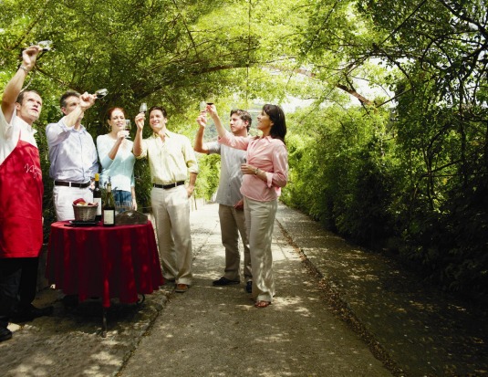 Wine tasting on a Silversea shore excursion in Spain.