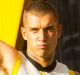 Dustin Martin acknowledges the crowd during Saturday's intra-club match.