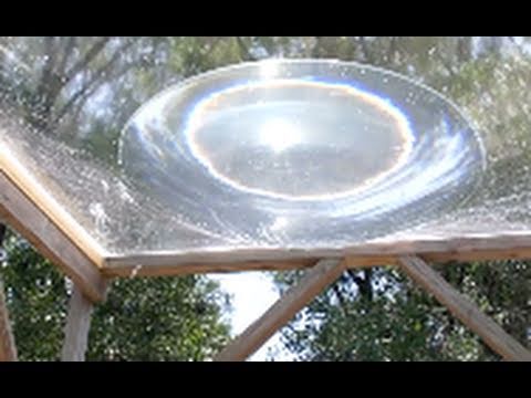 SOLAR DEATH RAY WATER aqua lens with 1/3 Kilowatt Heat Energy grid free energy