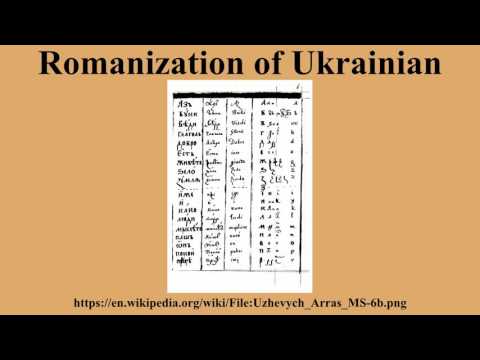 Romanization of Ukrainian