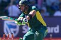 Sensational knock: Faf du Plessis.