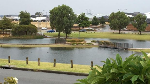 A flooded park in Baldivis.