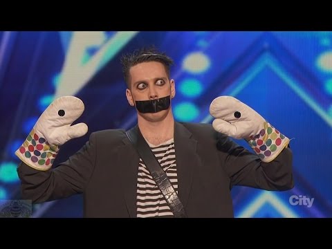 America's Got Talent 2016 Tape Face Incredibly Inventive Comedy Act Full Audition Clip S11E01