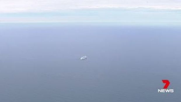 The Norwegian Star, drifting in the middle of the ocean.