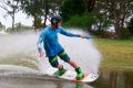 Cody went down to his local park to carve up the water.