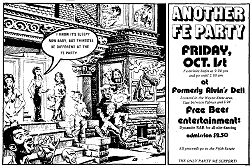 Ad for FE benefit party, October 1, 1976