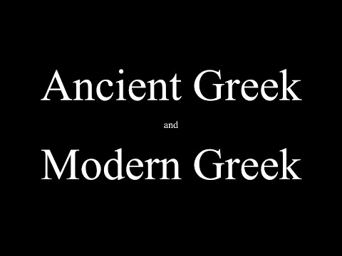 Modern Greek vs Ancient Greek