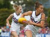 MELBOURNE, AUSTRALIA - FEBRUARY 4: Ebony Antonio of the Dockers in action during the 2017 AFLW Round 01 match between the Western Bulldogs and the Fremantle Dockers at VU Whitten Oval on February 4, 2017 in Melbourne, Australia. (Photo by Adam Trafford/AFL Media/Getty Images)