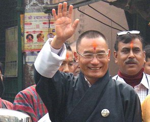 Bhutan Prime Minister Tshering Tobgay visit at Kalighat temple in Kolkata on Jan 7, 2016