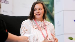 Teen entrepreneur Rebecca Rusinovic was the youngest keynote speaker at Pause Festival at Federation Square. 