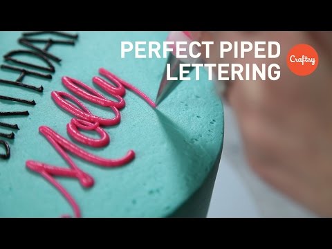 Piping Perfect Lettering on Cakes (Block & Script) | Buttercream Tutorial with Lauren Bozich