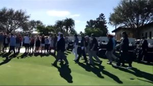 Trump and Shinzo Abe hit Florida golf course after White House meeting