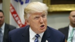 President Donald Trump speaks during a meeting with Senators on his Supreme Court Justice nominee Neil Gorsuch in the Roosevelt Room of the White House in Washington on Thursday, Feb. 9, 2017. (AP / Evan Vucci)