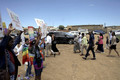 LGBTI group protesting silently at the entrance of the Grace Bible Church in Pimville, Soweto. (Oupa Nkosi, M&amp;G)