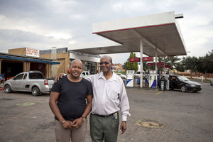 Misdeed: Elkana Matshidza and his son Andani have run this Engen station in Soweto since 1994, but the City of Johannesburg has given them the run-around. Photo: Oupa Nkosi