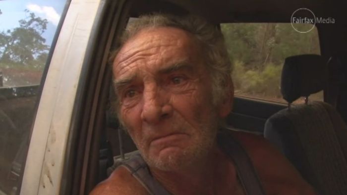 Farmer Warren Jarvis from Cassilis in central west New South Wales laments the loss of his home, stock, greyhounds and other animals.