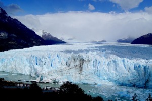 Perito Moreno Glacier terminates in a magnificent wall of ice.