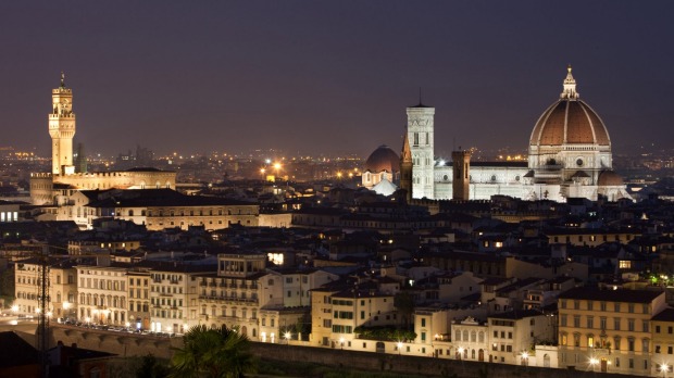 A beautiful view of the dome of the Basilica in Florence Italy just after sunset. Florence was a definite highlight in ...