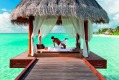 Anantara Dhigu Resort & Spa, Maldives: Massage with a sea view.
 