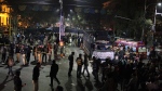 Police and security officers cordon off the area of a deadly bombing, in Lahore, Pakistan, Monday, Feb. 13, 2017. (/K.M. Chaudhry / AP)