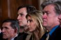 Jared Kushner and his wife, Ivanka Trump, at the White House during the visit of Japanese Prime Minister Shinzo Abe. At ...