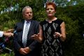 Pauline Hansen and WA One Nation leader Colin Tincknell at the launch of One Nation in WA at Parliament House. The party ...