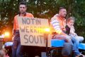 Local residents protest against the youth detention centre planned for Werribee South. 