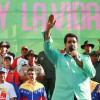 President Maduro addreses the demonstrators