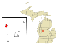 Location of Big Rapids, Michigan