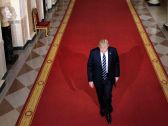 U.S. President Donald Trump walks through the White House on his way to nominate Neil Gorsuch to the Supreme Court, January 31, 2017.