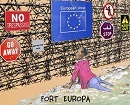 Cartoon von Jean Gouders: Fortress Europe