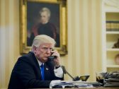 U.S. President Donald Trump in the White House's Oval Office, January 28, 2017.