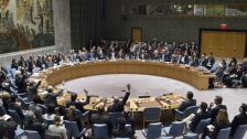 The United Nations Security Council voting against Israel's settlement activity, December 23, 2016. Credit